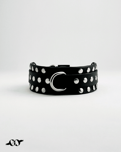 ENCHAINE Studded Leather Collar